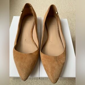 Tory Burch Elizabeth pointy toe leather flats, Sz 8.5